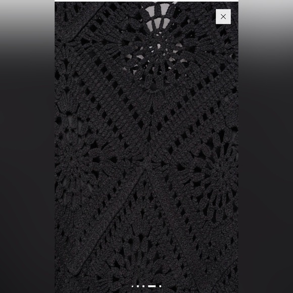 MANGO Flared-sleeve crochet dress - Picture 6 of 9